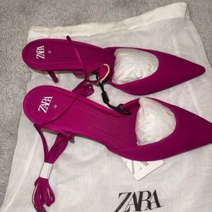 Zara Women's Fuchsia Kitten Heels